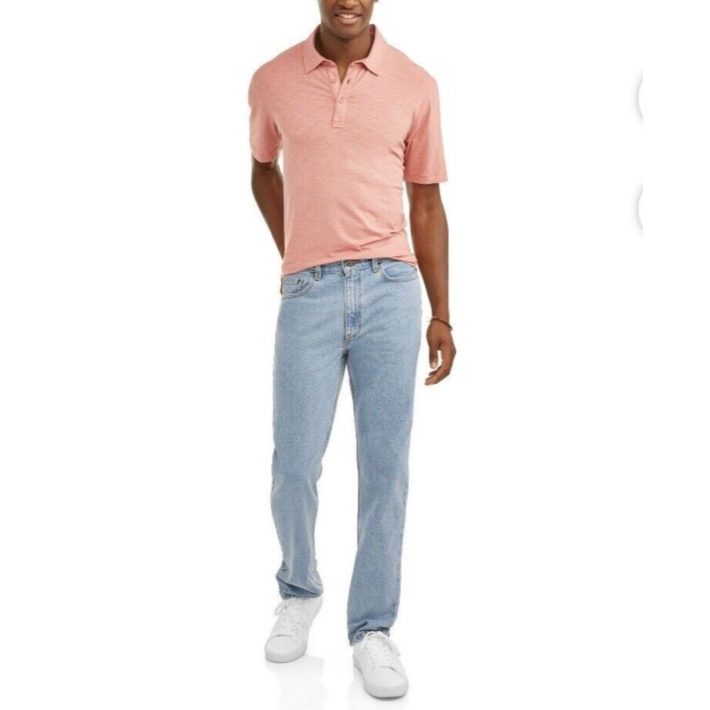 George Men's Regular Jeans Light Wash Blue Size 32 X32 - Picture 4 of 8